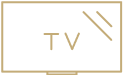 Large wall-mounted flat-screen TV with cable in a chalet living suite.